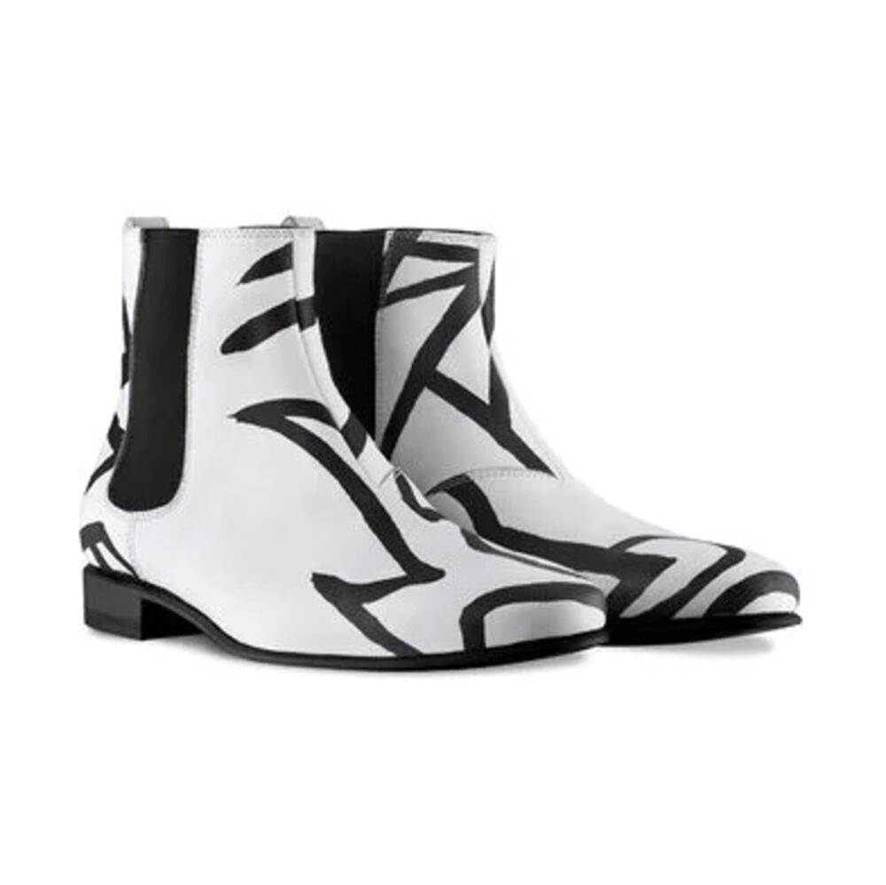 MARCH NYC x TODD DICIURCIO Leather Chelsea Boot Black White Sz 36 $995